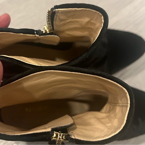 Marion Parke Ditto Velvet Cap Toe High Heeled Bootie Size 37 - Picture 5 of 7